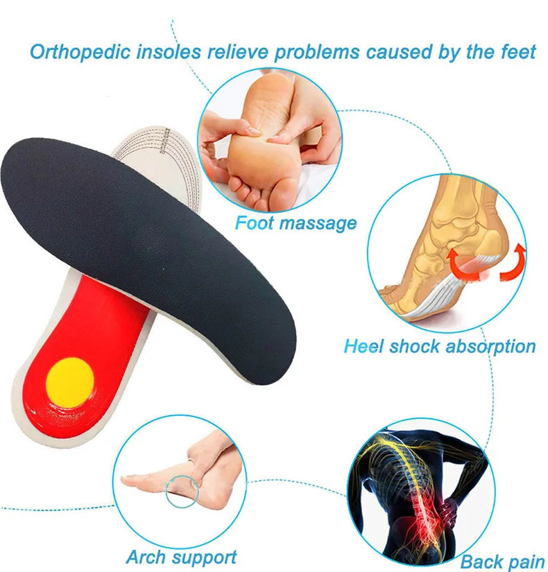 Orthotic insoles for flat foot arch support