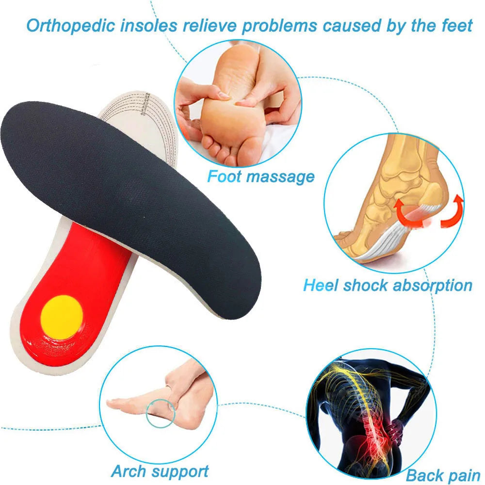 Orthotic insoles for flat foot arch support