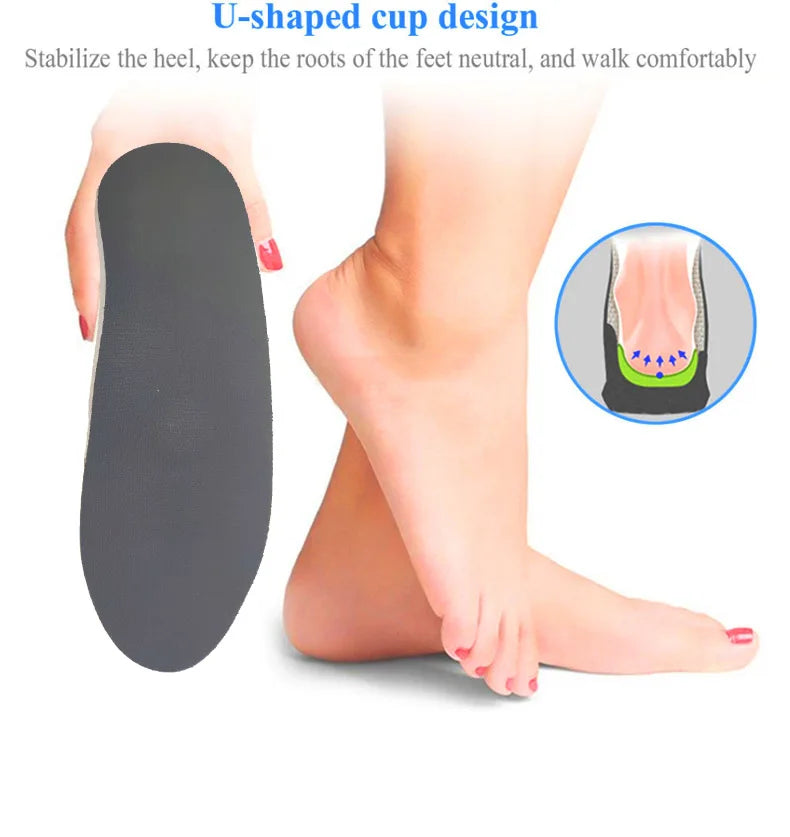 Orthotic insoles for flat foot arch support