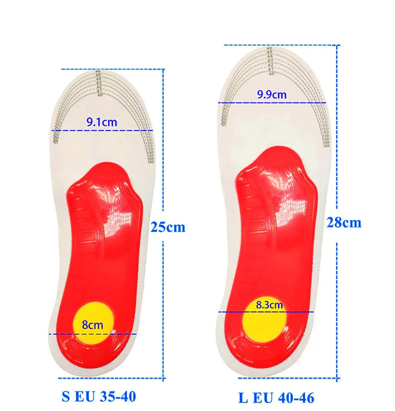 Orthotic insoles for flat foot arch support