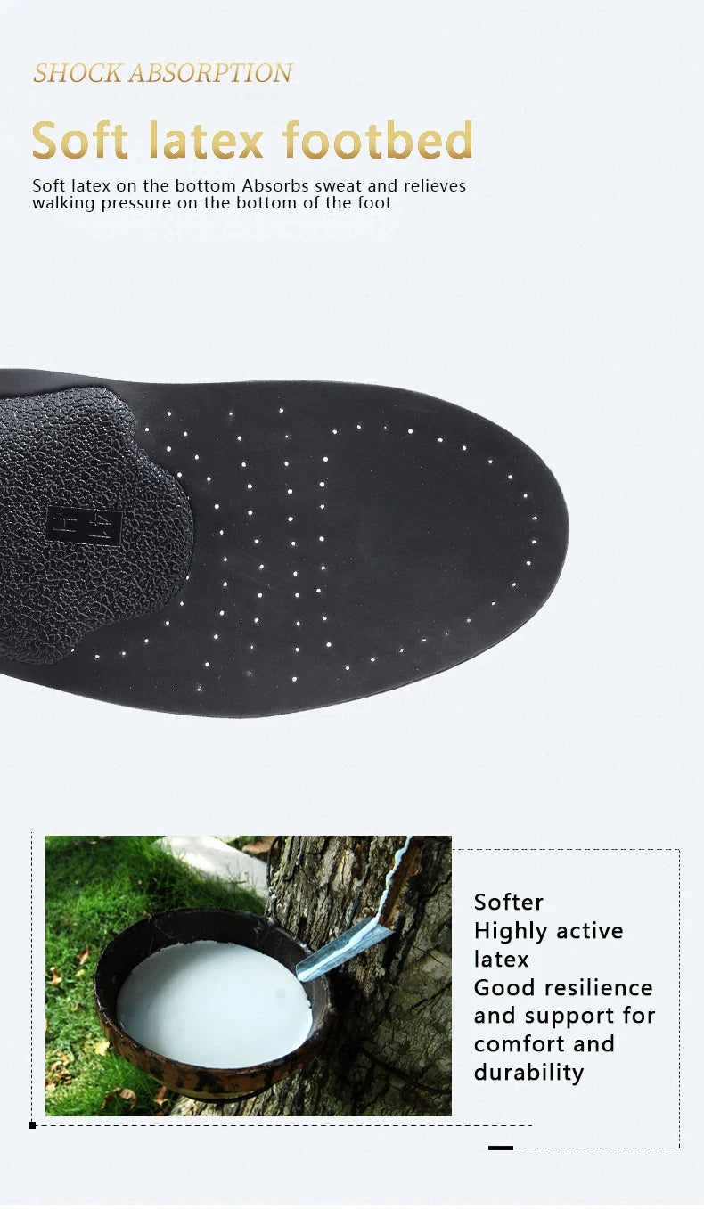 1 Pair of Leather Orthotic Arch Support Insoles for Men and Women