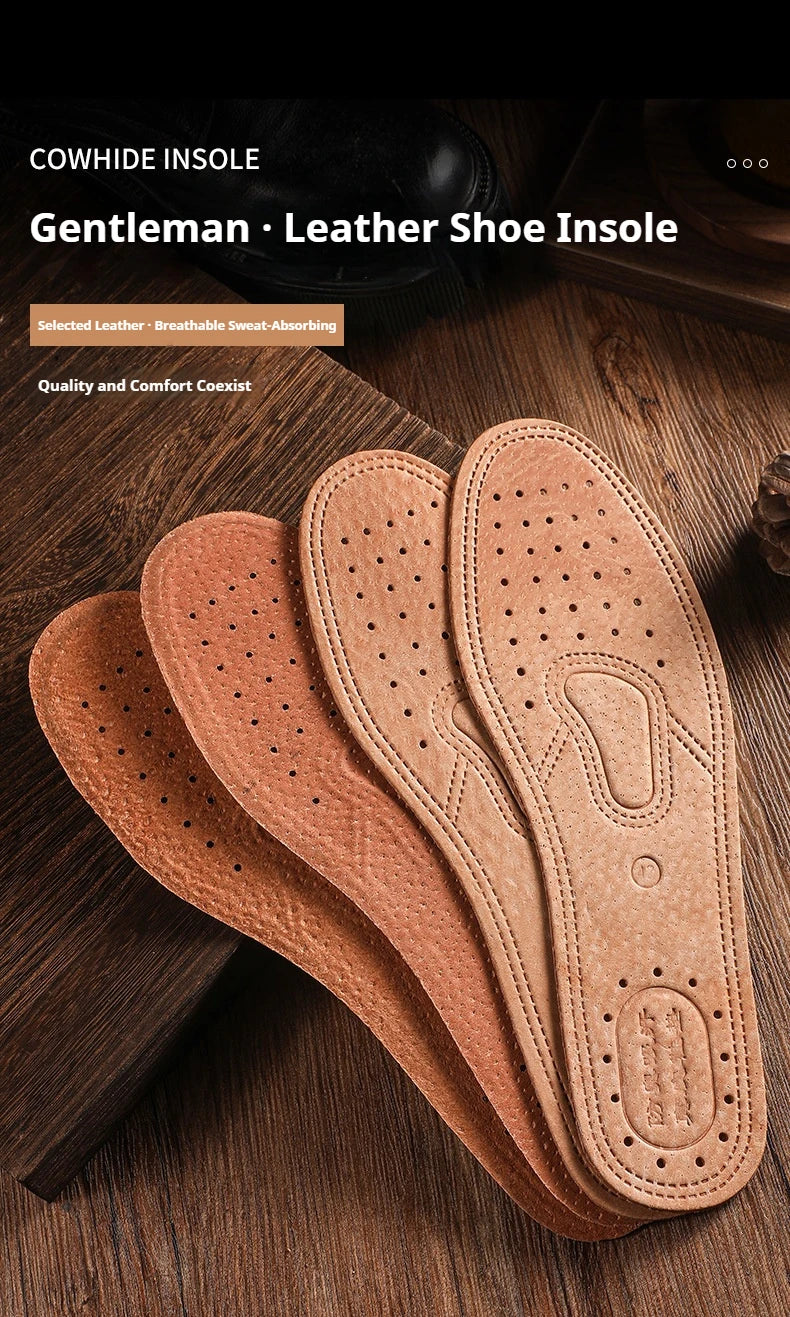 Breathable, deodorizing, sports leather sole for men and women