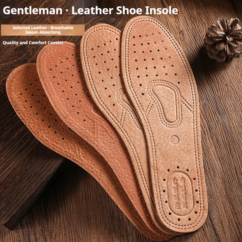 Breathable, deodorizing, sports leather sole for men and women