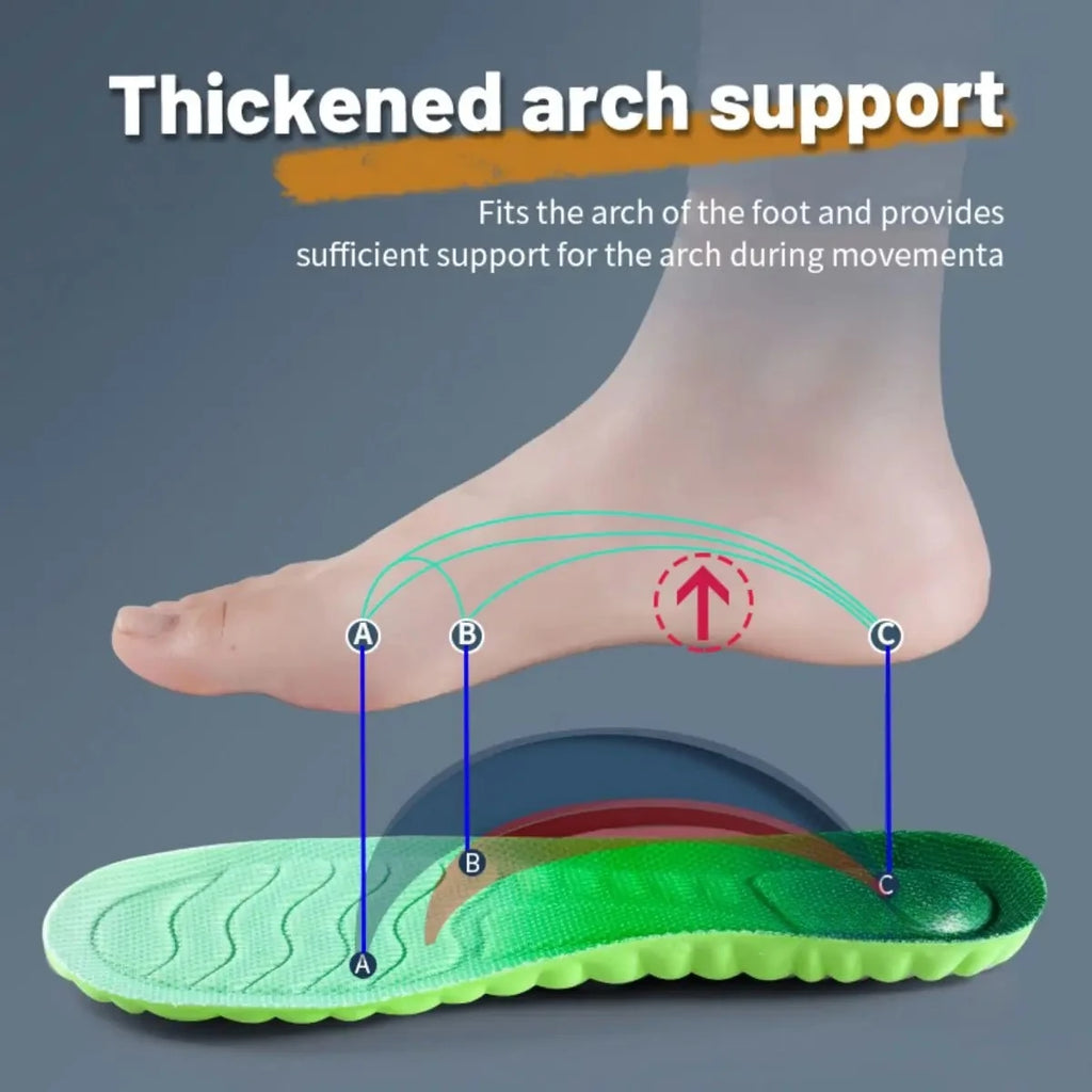 1 Pair of highly elastic PU sports shoe soles, shockproof, antibacterial, deodorizing,