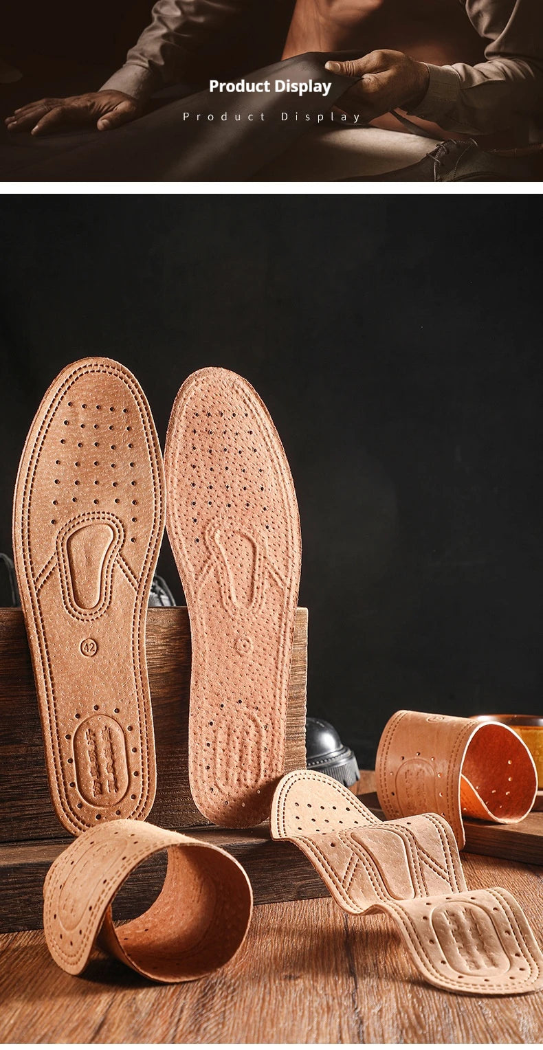 Breathable, deodorizing, sports leather sole for men and women