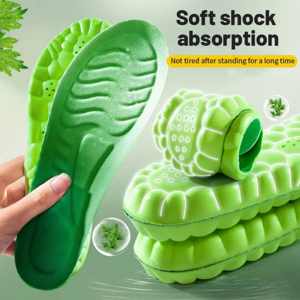 1 Pair of highly elastic PU sports shoe soles, shockproof, antibacterial, deodorizing,