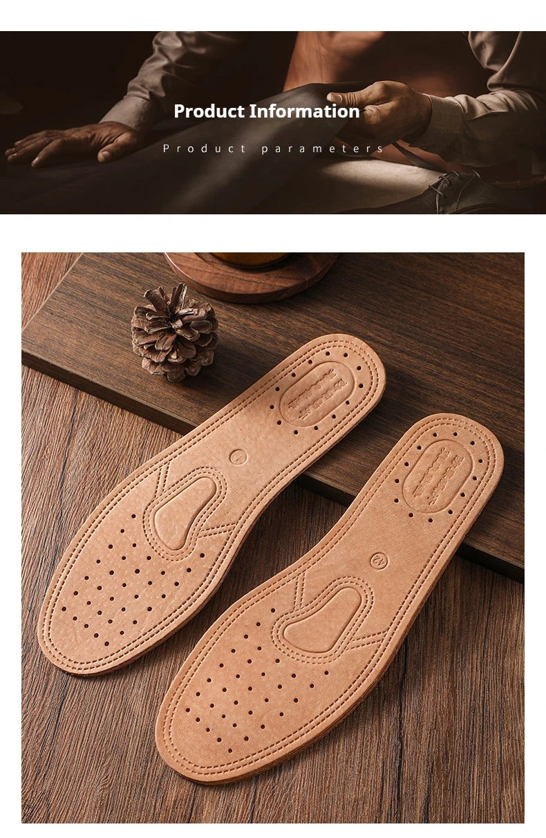 Breathable, deodorizing, sports leather sole for men and women