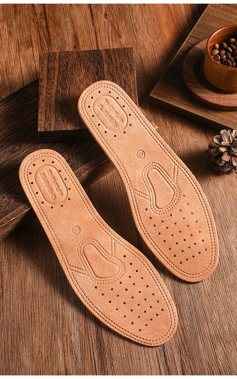 Breathable, deodorizing, sports leather sole for men and women