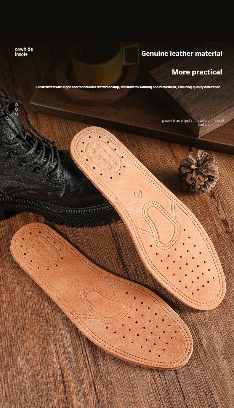 Breathable, deodorizing, sports leather sole for men and women