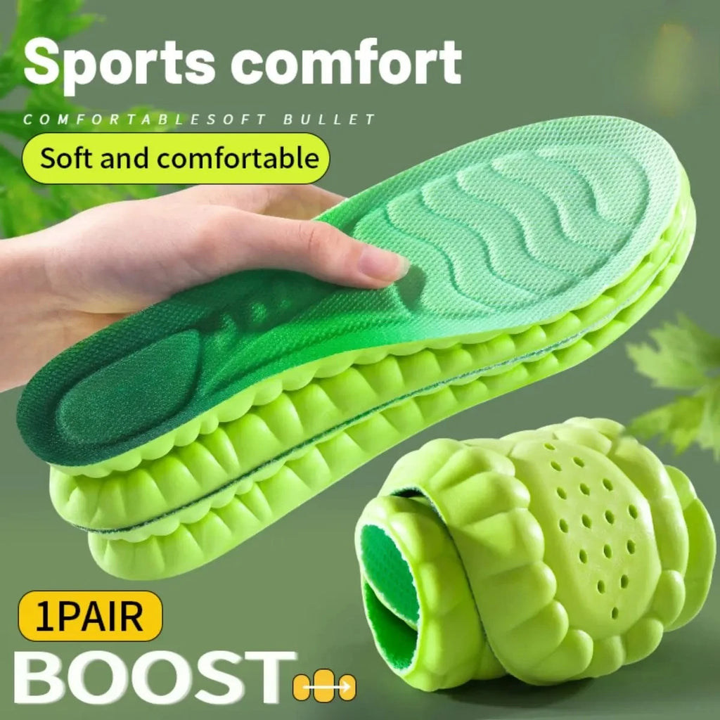 1 Pair of highly elastic PU sports shoe soles, shockproof, antibacterial, deodorizing,