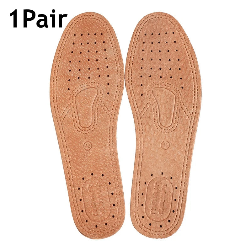 Breathable, deodorizing, sports leather sole for men and women