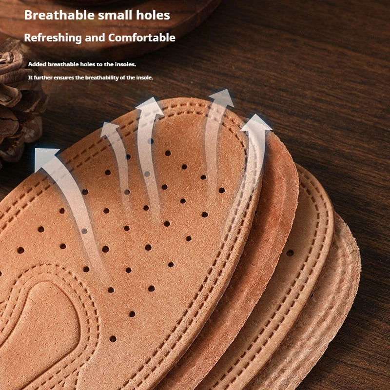 Breathable, deodorizing, sports leather sole for men and women