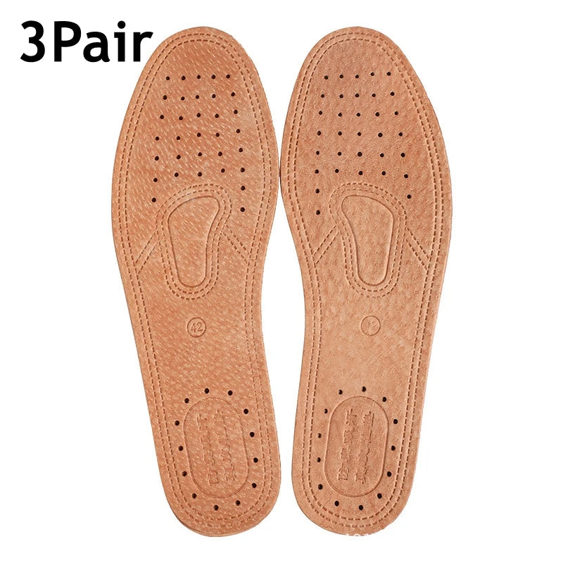Breathable, deodorizing, sports leather sole for men and women